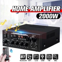 2000w home amplifiers audio 220v bass audio power bluetooth digital amplifier hifi fm usb sd led for subwoofer speakers