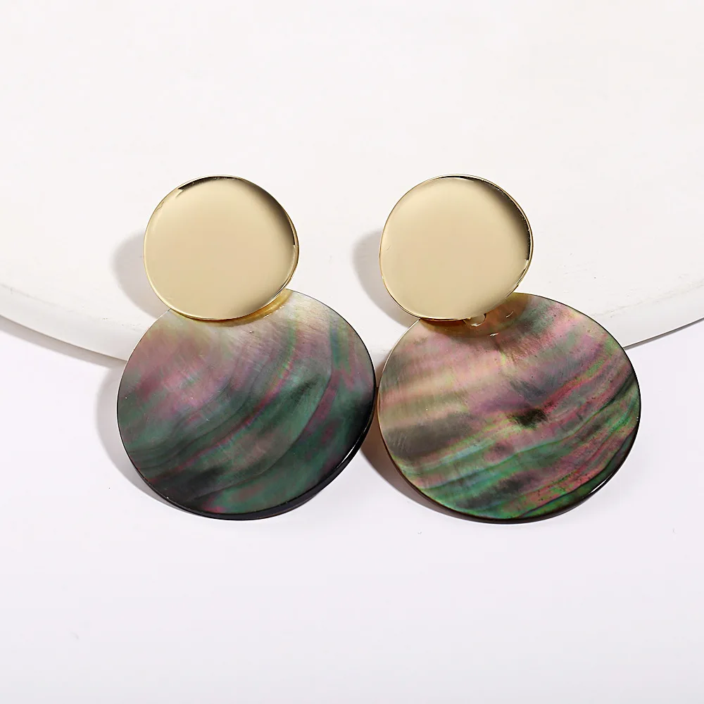 Акриловые серьги-капли в виде ракушки для женщин креативные простые