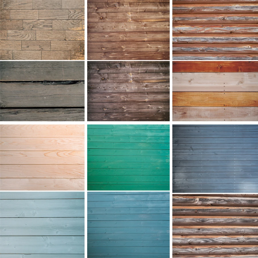 Реквизит для фотостудии Nitree зеленый винтажный фон с деревянным полом и текстурой