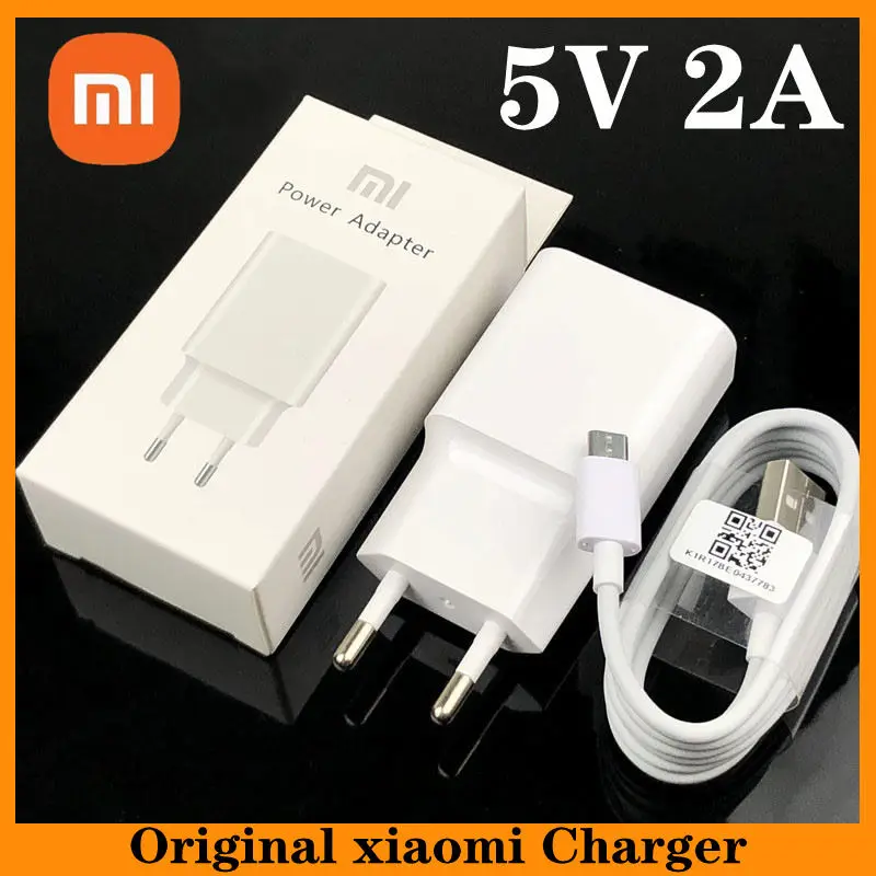 

Original Xiaomi 5V/2A Charger EU Power Charge Adapter USB Micro Cable For Redmi 7 7A 6A 4X 5 5A Plus Mi A2 A4 Lite Note 5 6 4 4A