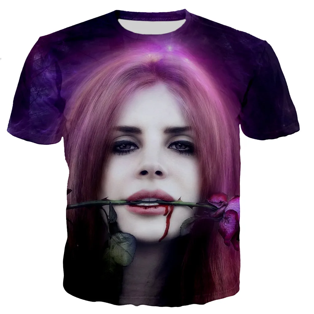 

Popular Singer Lana Del Rey 3D Printed T-shirt Men/women New Fashion Casual Style T Shirts Cool Hip Hop Streetwear Tops
