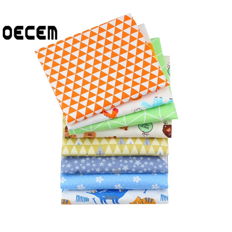 Мультяшный динозавр напечатанный 100% хлопок ткань для вышивания кукол Связки