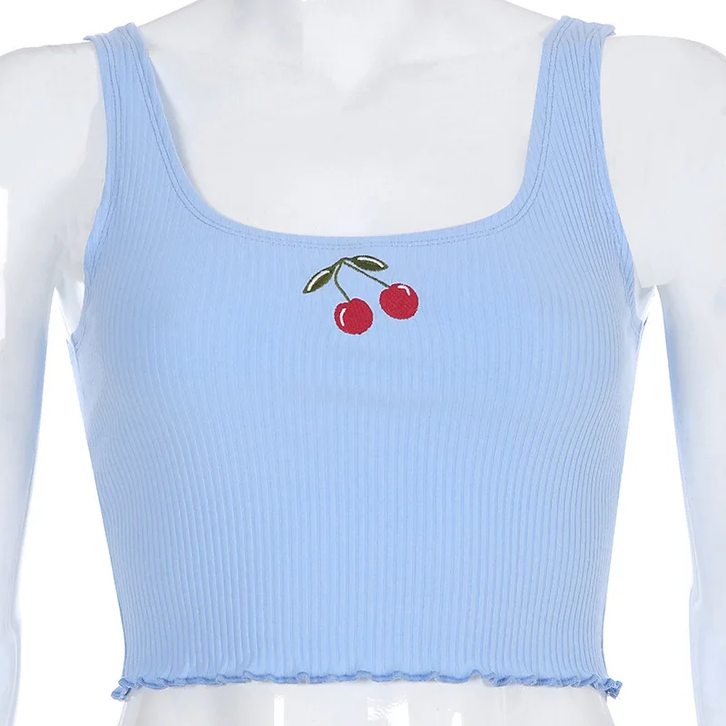 

Strap ladies cherry print sling sexy ladies fashion streetwear 2020 summer white sexy cute sling