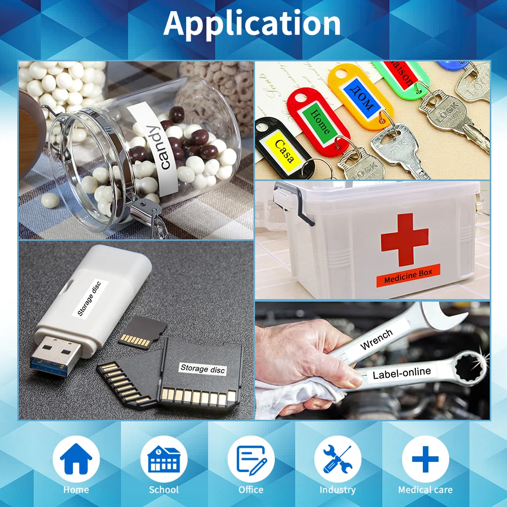 Устройство для этикеток Unisatr 10 шт. совместимое с Brother лента 12 мм устройство цвет