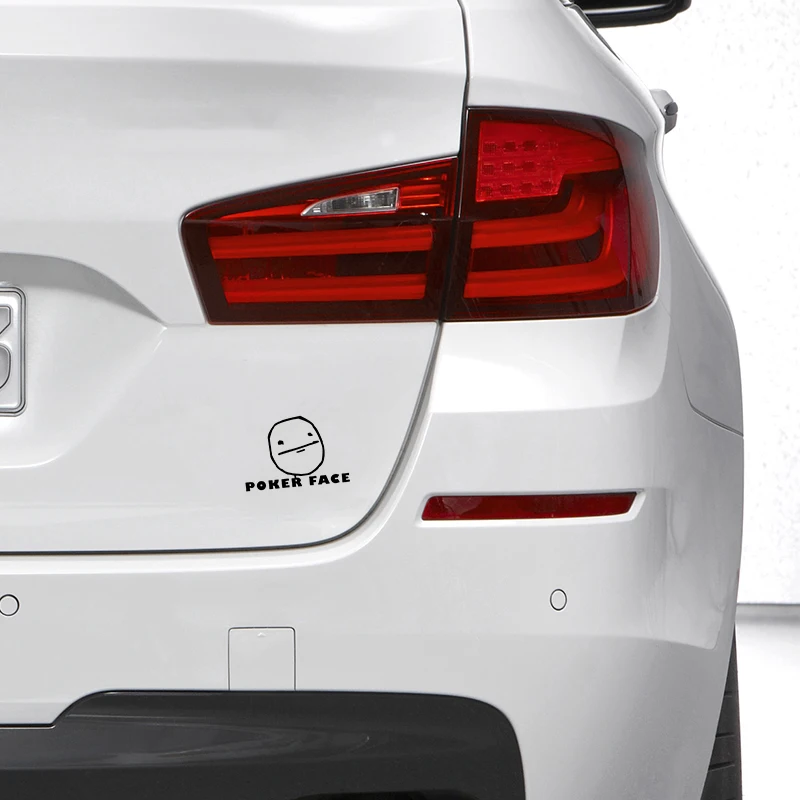 JDM забавное лицо покера мультяшный мем виниловый автомобиль искусство слова узор
