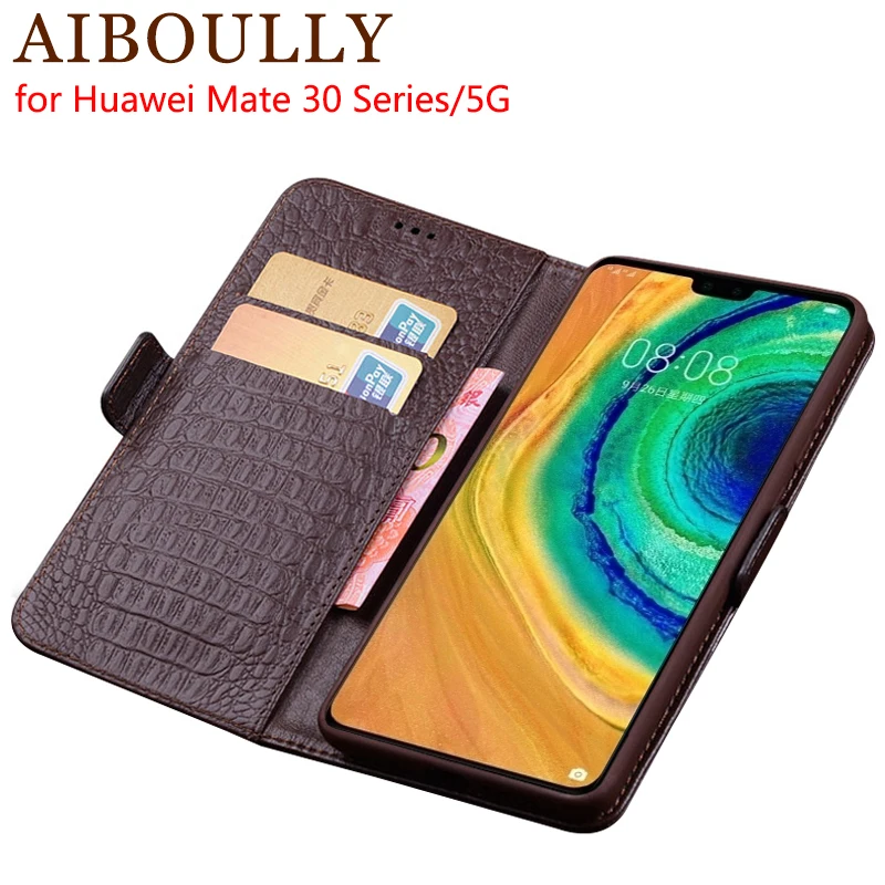 Чехол-книжка из натуральной кожи для huawei mate 30 RS Pro защитный чехол телефона кожаный