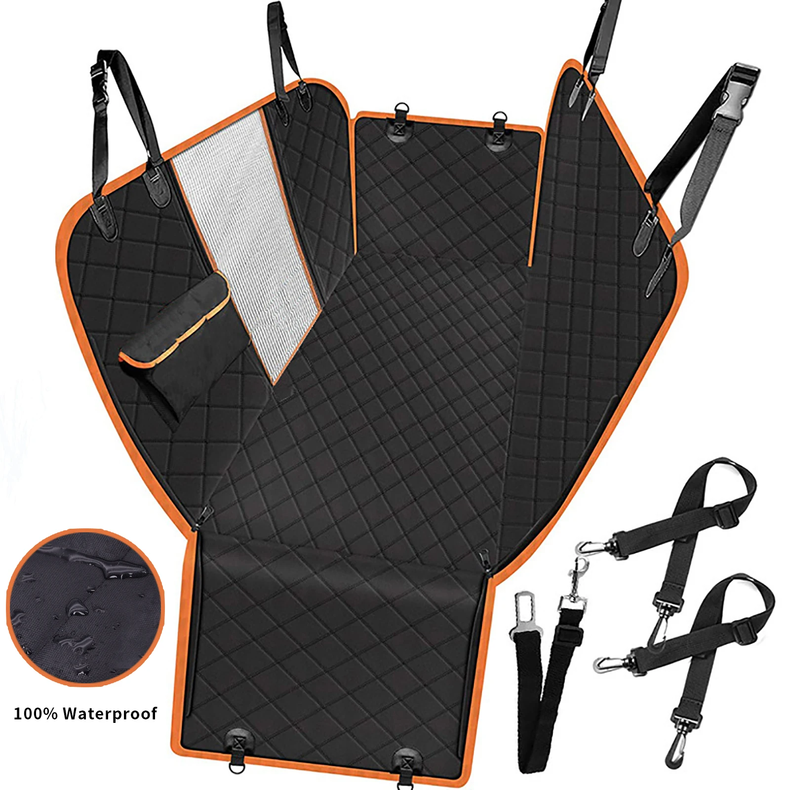 値段 犬用カーシートカバー,防水,ペットキャリア,リアシート,ハンモック保護マット,滑り止め折りたたみクッション