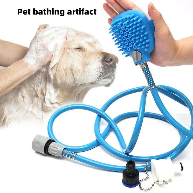 

Распылитель скребок для собаки, насадка для ванны для домашних животных, удобный массажер, инструмент для душа, чистящая мойка, размером опр...