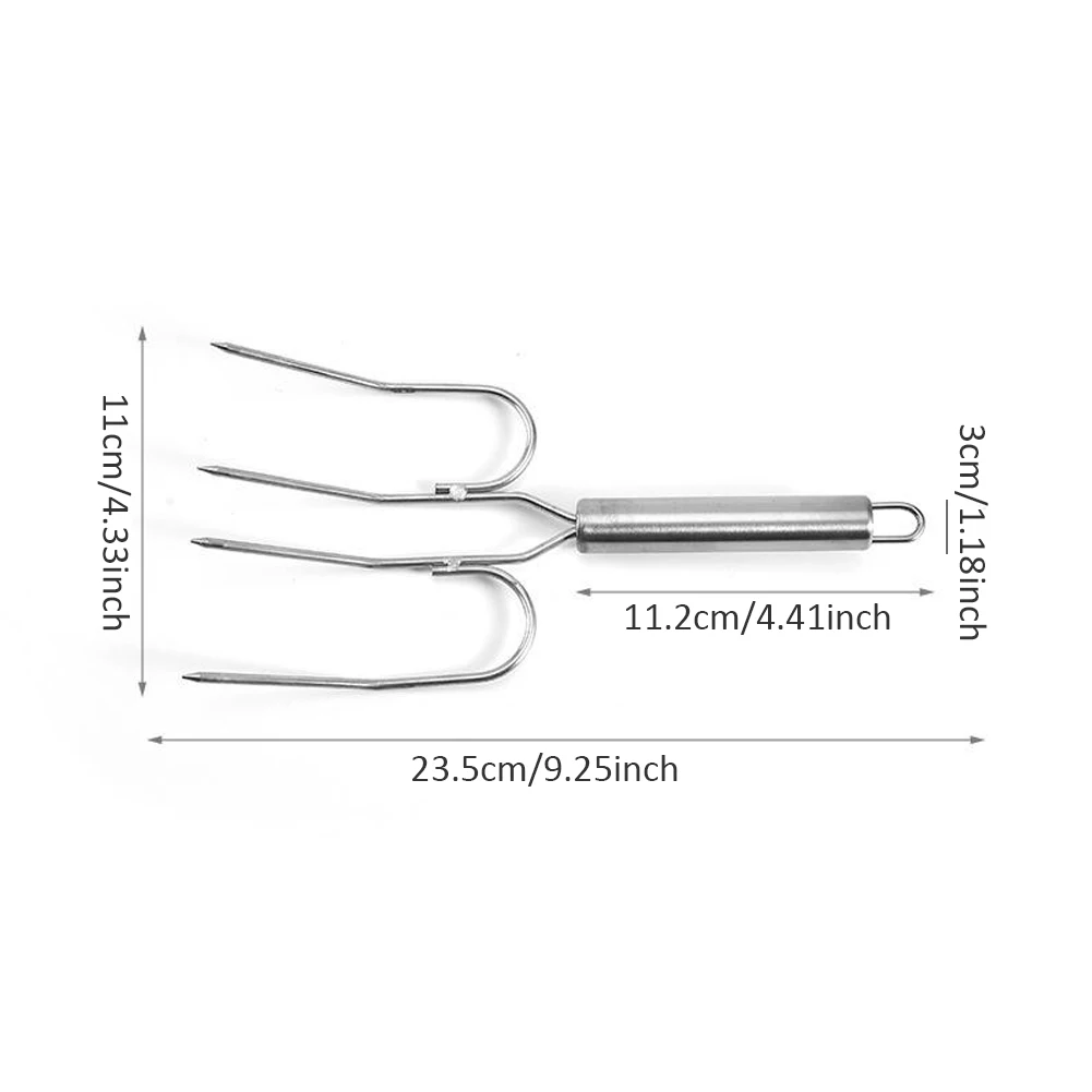 

2PCS Stainless Steel Turkey Lifting Fork Stainless Steel Poultry Meat Lifter Grilled Chicken Roasting Forks Meat Poultry Tool