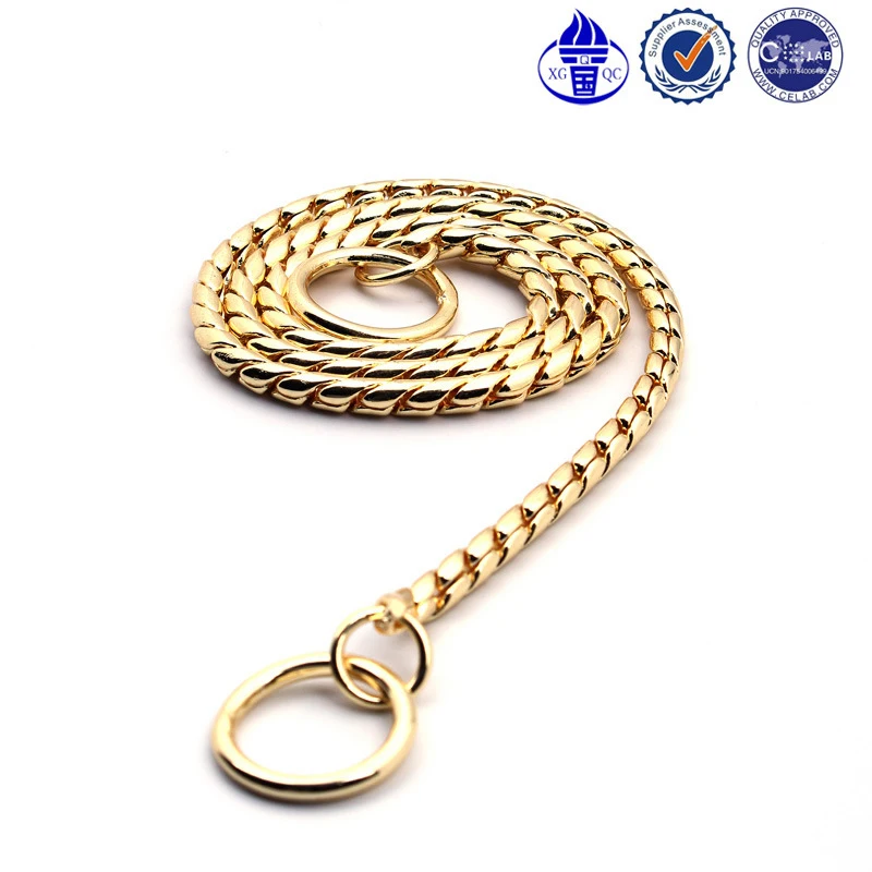 Собачий ошейник медная змея P цепь декоративное золотое ожерелье поводок для