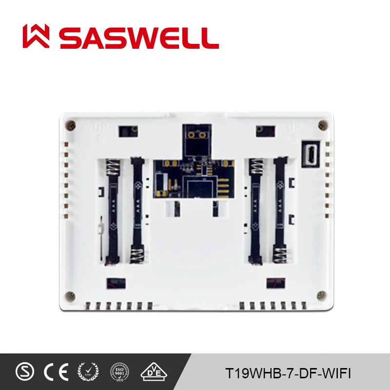 SASWELL WiFi умный термостат контроллер для комнатного газового котла термостат Еженедельный программируемый работа с SCU210DE/209DE