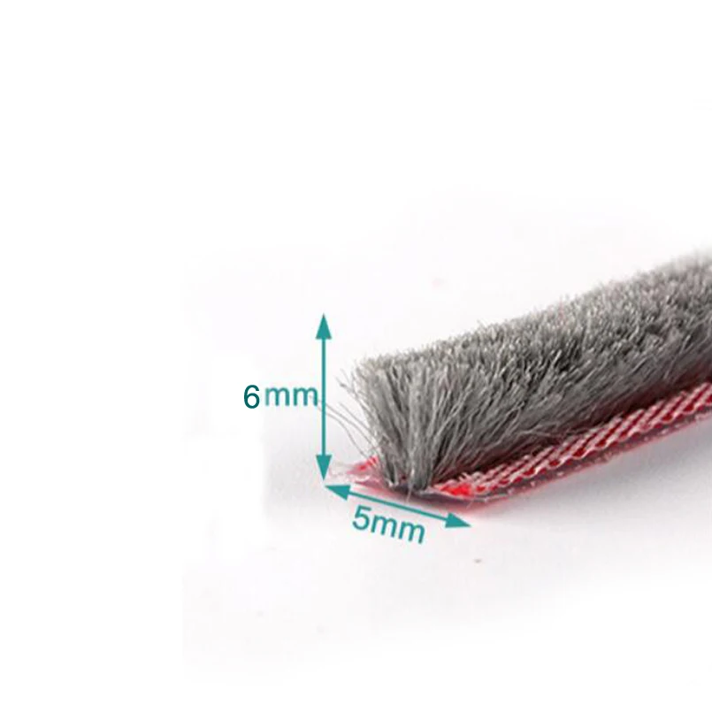 

6m x 5mm x 6mm sliding door window brush seal strip weatherstrip soundproofing draught excluder