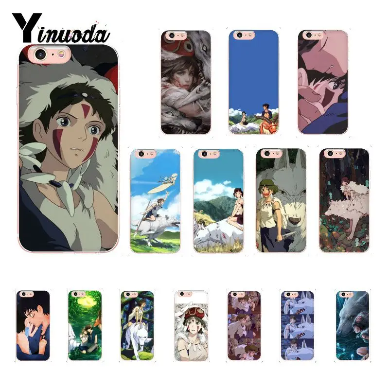 Yinuoda мультфильм студия Ghibli фигурка Принцесса Мононоке мягкий чехол для телефона