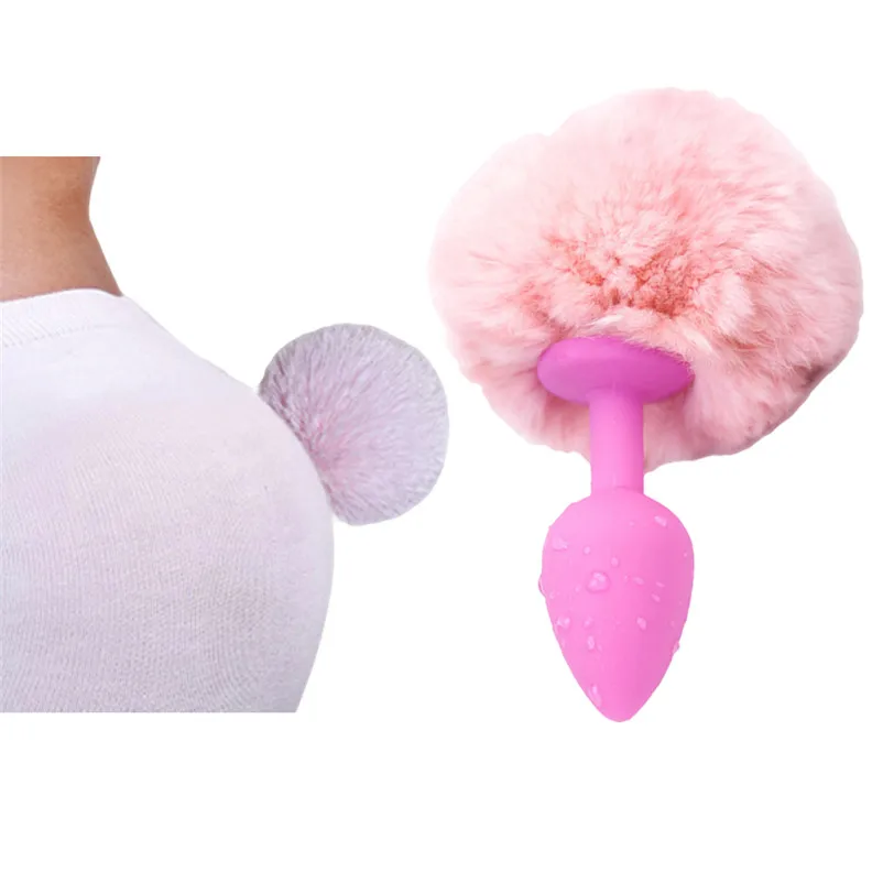 Сексуальный Зайчик хвост Анальная пробка анальные шарики игрушки Забавный