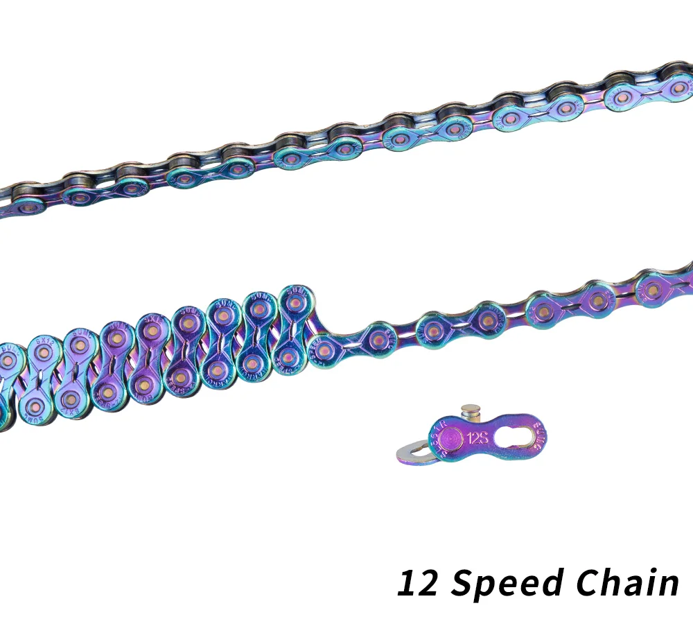 

12 Speed SLR Chain 12s Colorful Road Bicycle ultralight Durable missing link Rainbow Chains for parts K7 MTB Mountain Bike