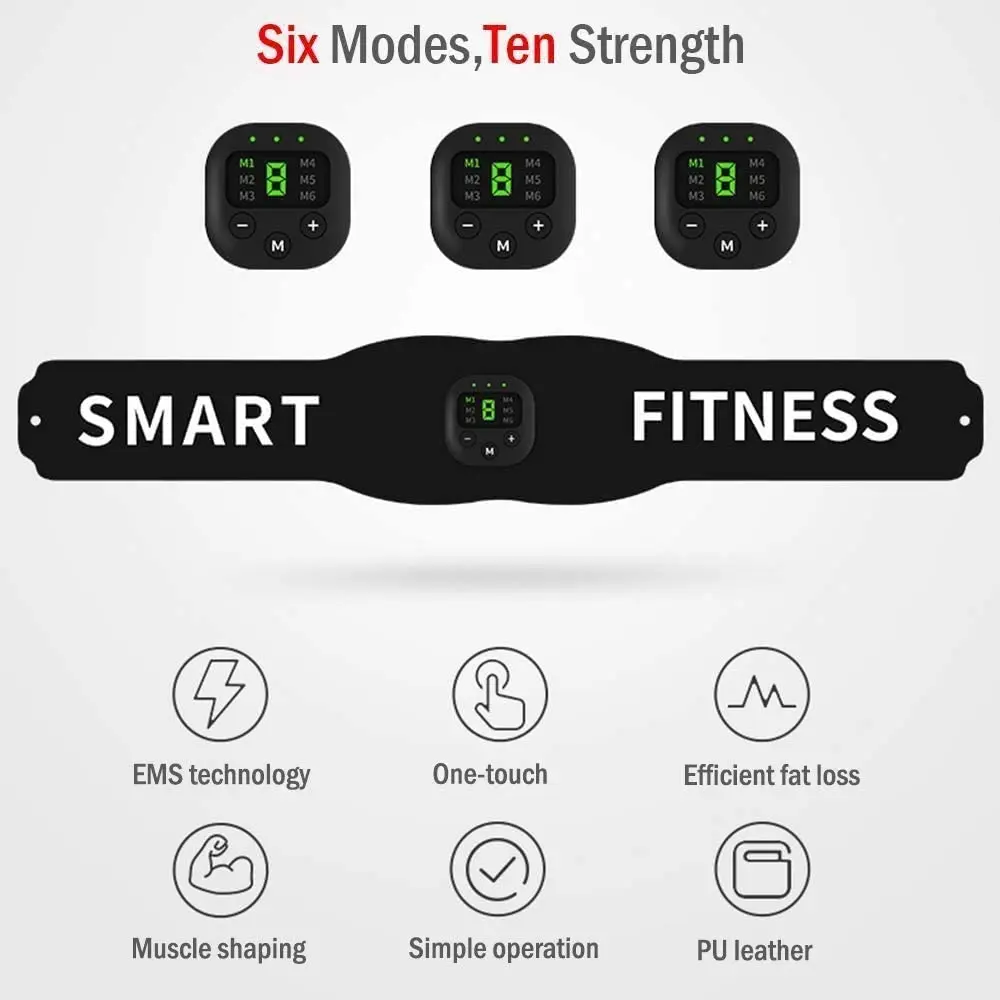 

2021 Abs Stimulator Muscle Toner Belt Abdominal Training Device for Muscles Portable Gym Device Home Fitness Equipment Workouts