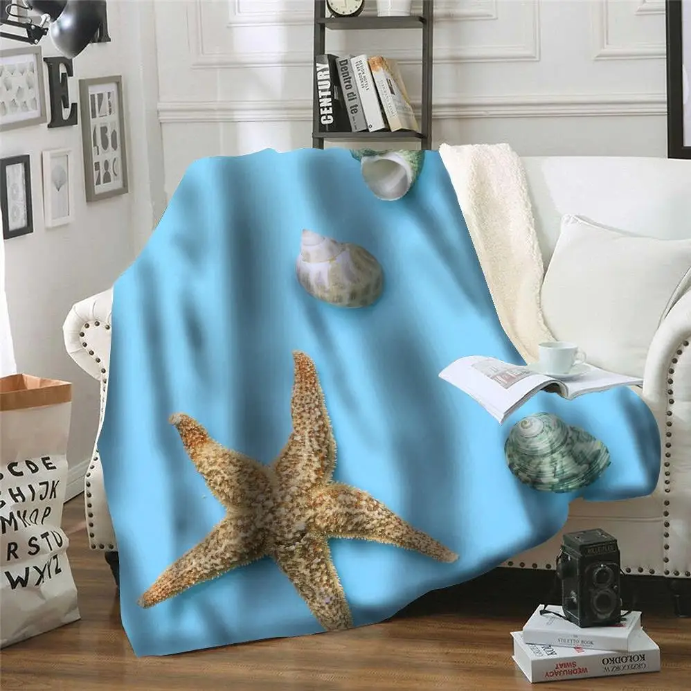 

2022 Quilt Winter Ocean Worl Mister Flannel Slim Flannel Blanket Fluffy Adult Blanket New Luxury DIY Blanket