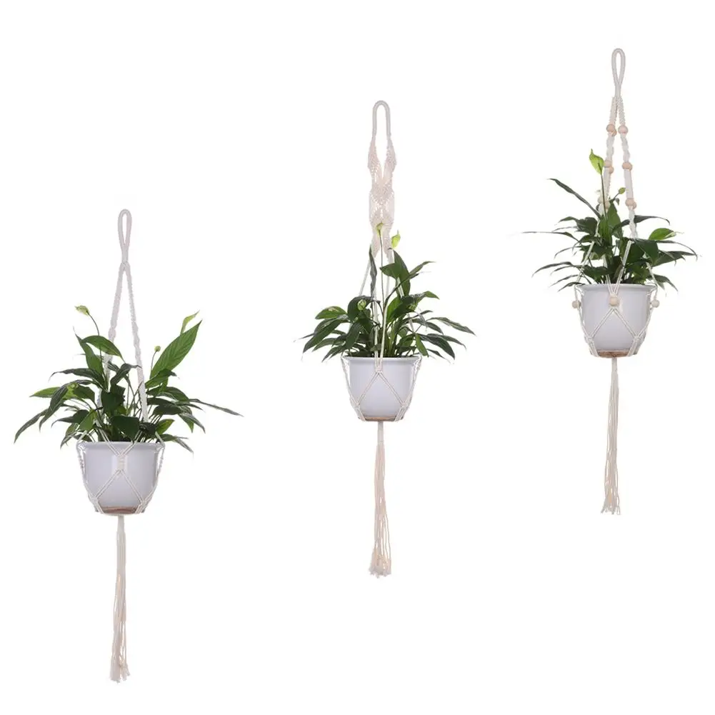 handmade macrame plant hanger flower /pot for wall decoration countyard garden | Дом и сад