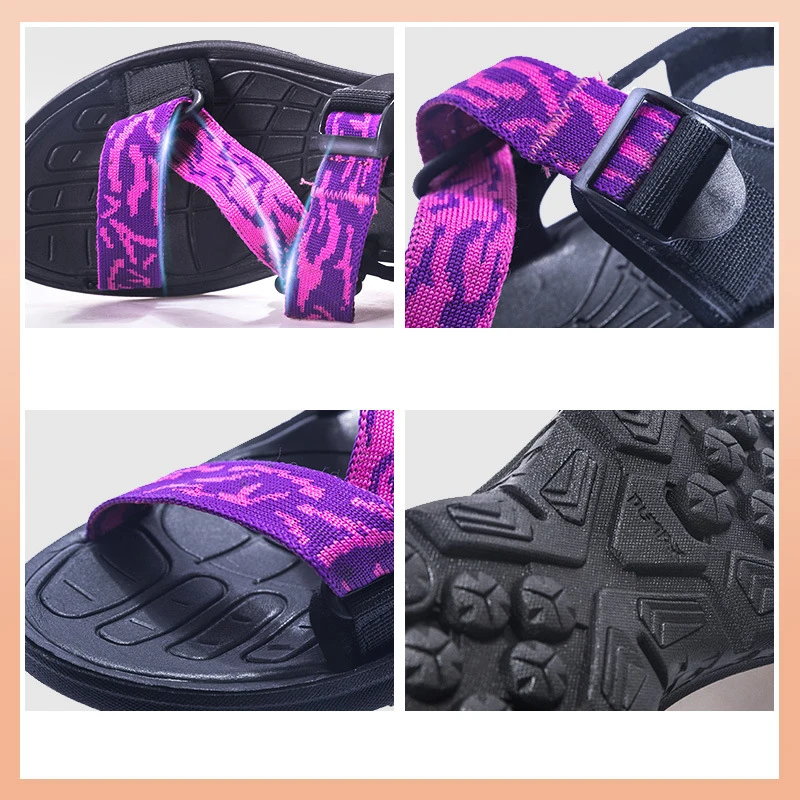 

2021 Summer Buckle Casual Open-toed Sandals, All-match Trendy Ladies Flat-heel Beach Shoes
