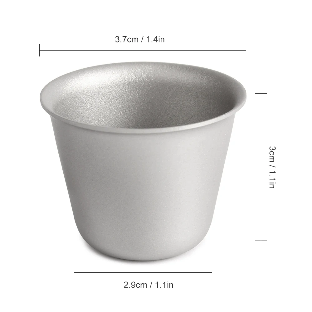 

Titanium Cup Outdoor Camping Wine Tea Cup Picnic Party Drinkware Anti-broken Cup 1PCS / 2 PCS / 3 PCS Outdoor Tableware