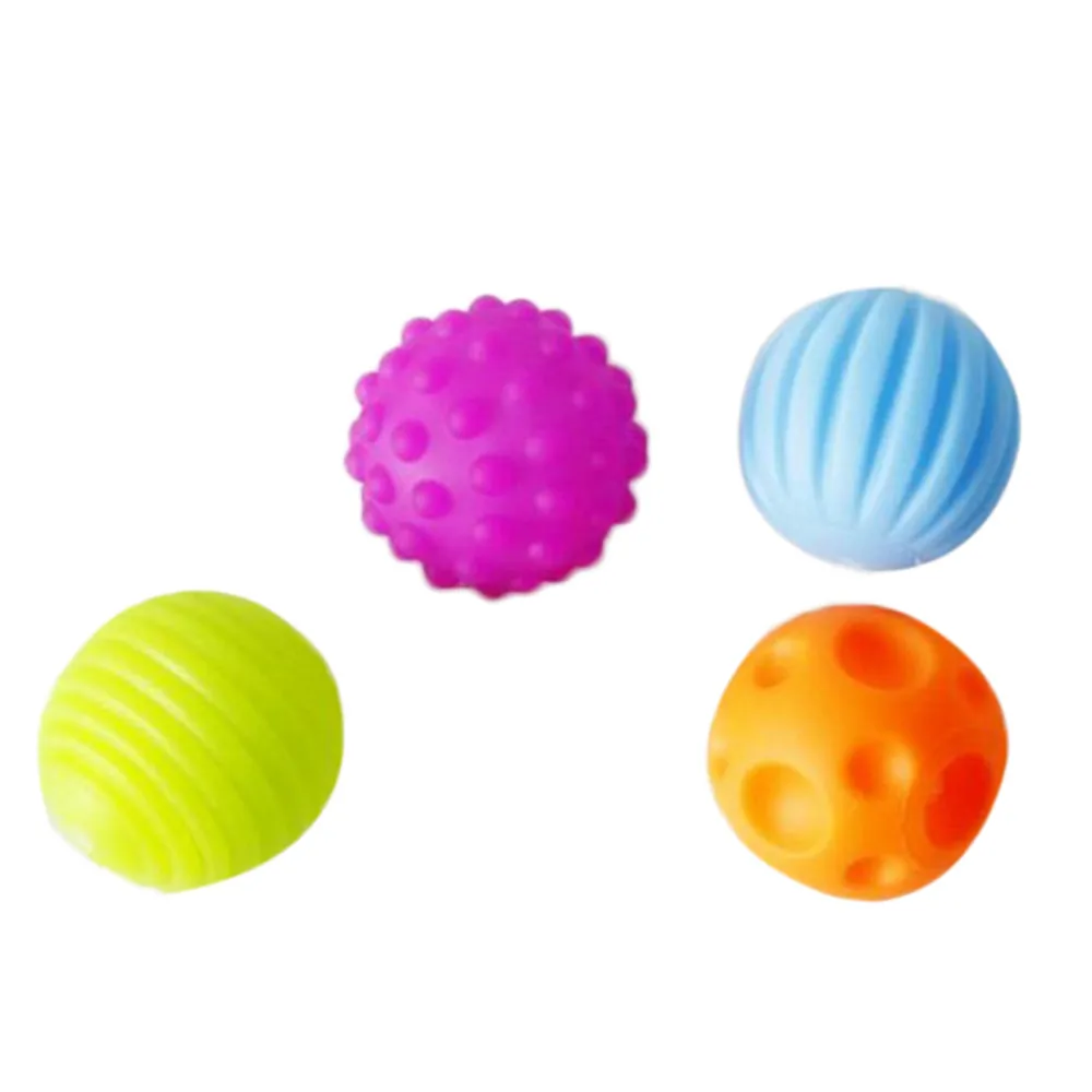 6pcs Textured Multi Ball Set Soft Develop Tactile Senses Toy Baby Touch Hand Training Massage Educational Activity Toys#g4 | Игрушки и