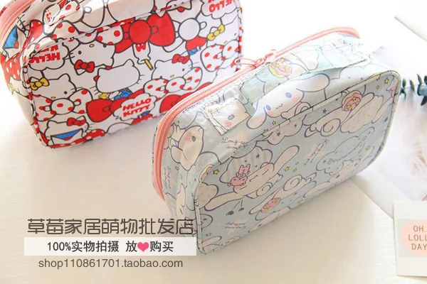 Мультфильм Япония hello kitty My Melody Cinnamoroll pompomparin дорожные косметички для хранения мешочки для мытья девочек макияж сумки