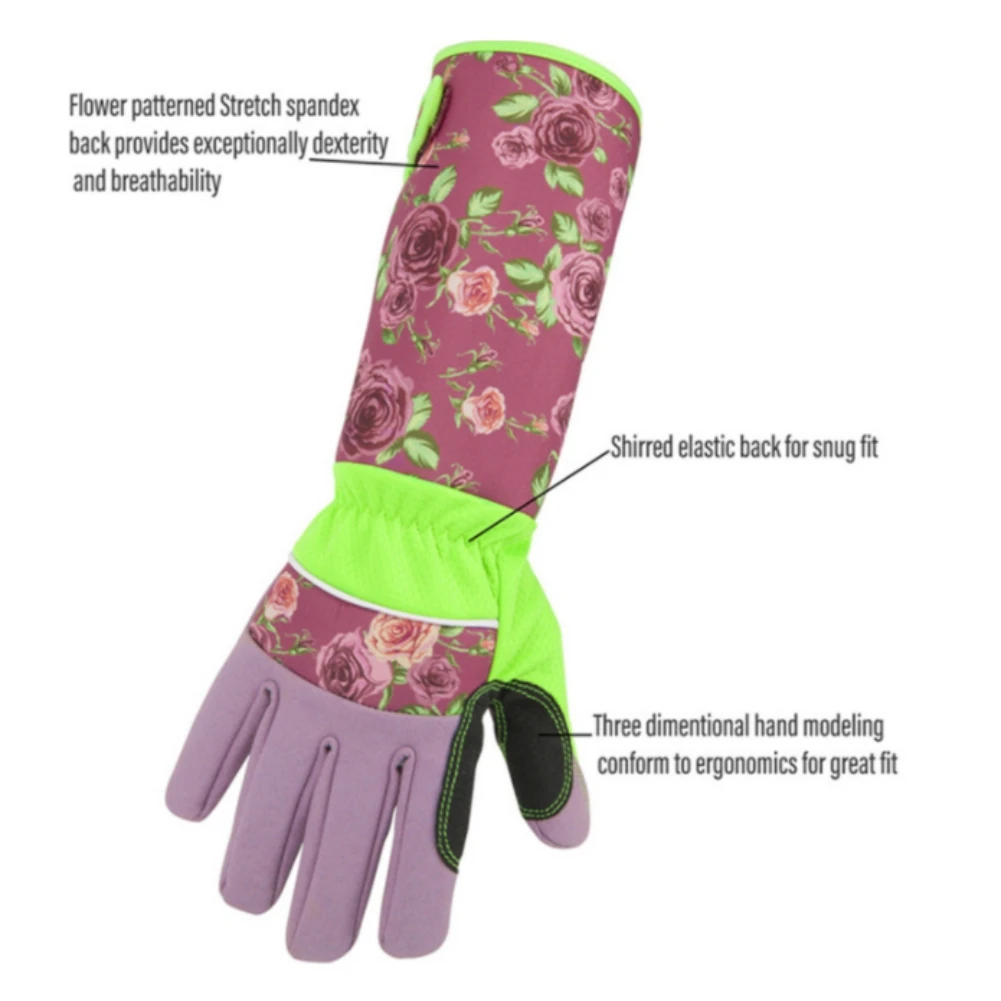 

Print Garden Garden Gloves Long Sleeve Wrist Protective Garden Flower Repair Labor Hand Casse