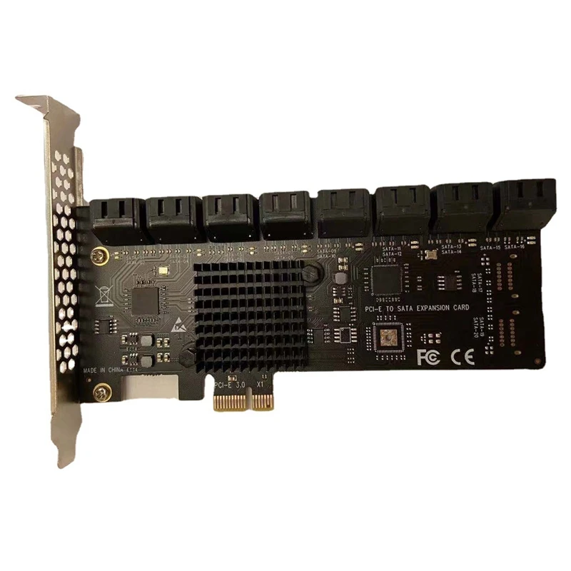 

Плата расширения PCIE-SATA, 16 портов, SATA3.0, 6 ГБ, адаптер расширения жесткого диска для всех слотов PCIE