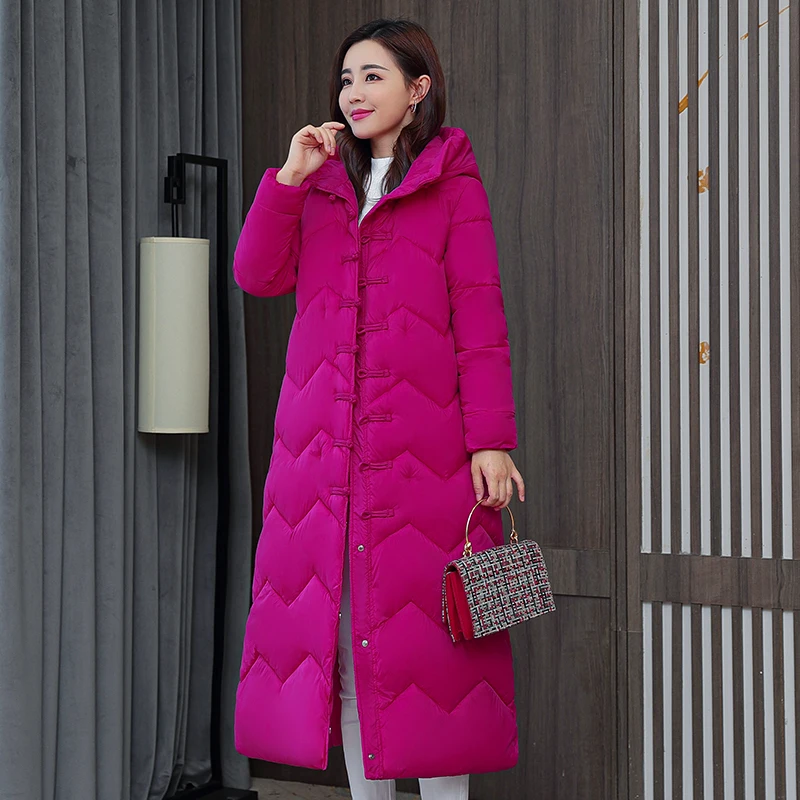 Куртка женская зимняя ветрозащитная красная с капюшоном 3XL | Женская одежда