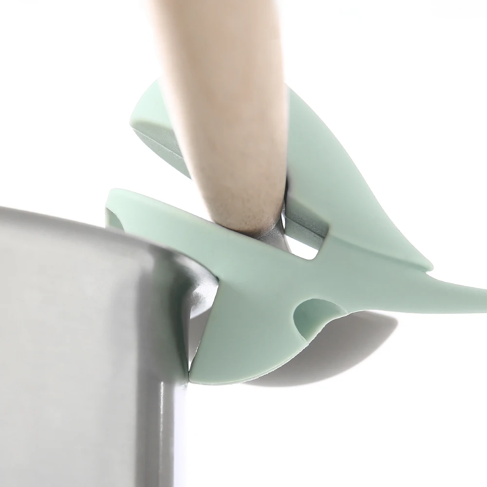 Силиконовые боковые зажимы для кастрюль держатель ложки крышка кастрюли