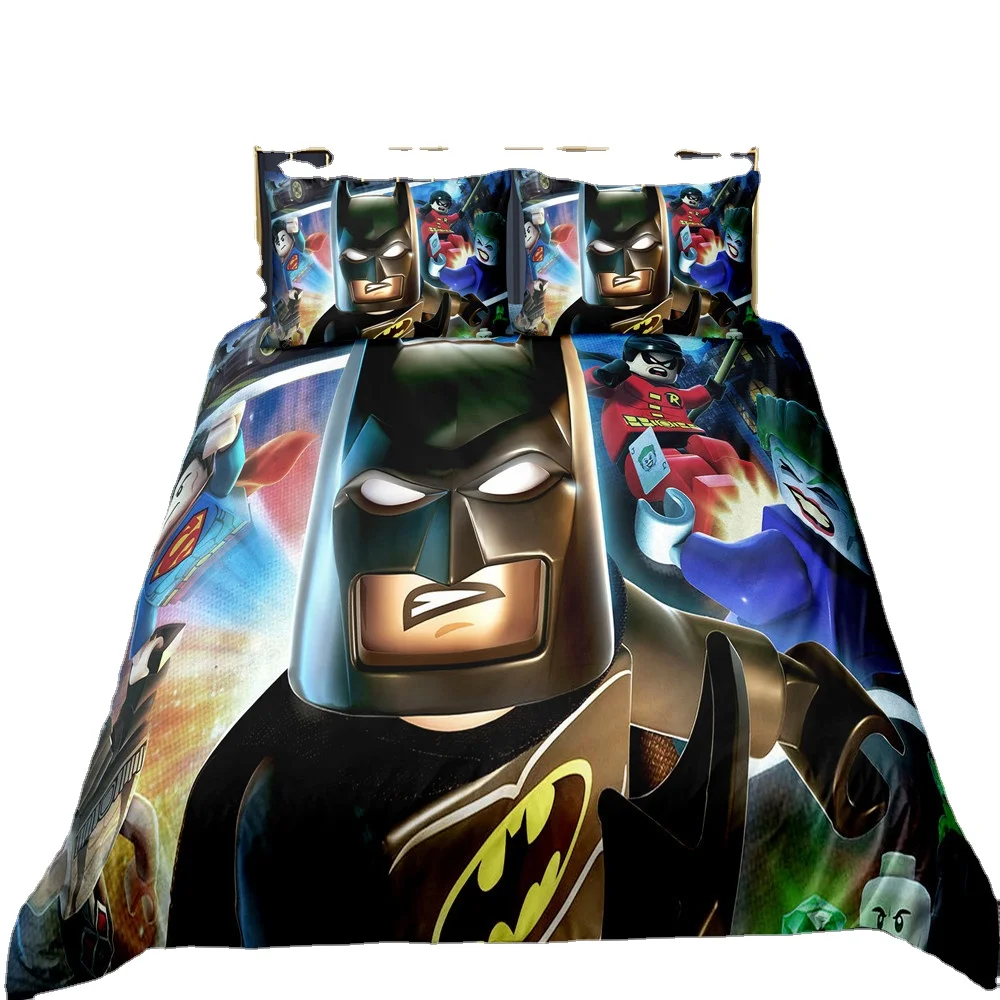 

Superhero Bat Mankind 3D Printed Duvet Cover Pillowcase Bedding Set Single Twin Full Size for Kids Bedroom Home Decor