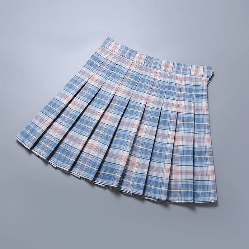 

2021 New Series Uniform Skirt Spring And Summer Plaid Skirt Japanese Pleated Skirt Short Skirt a-line Skirt College Style Fem