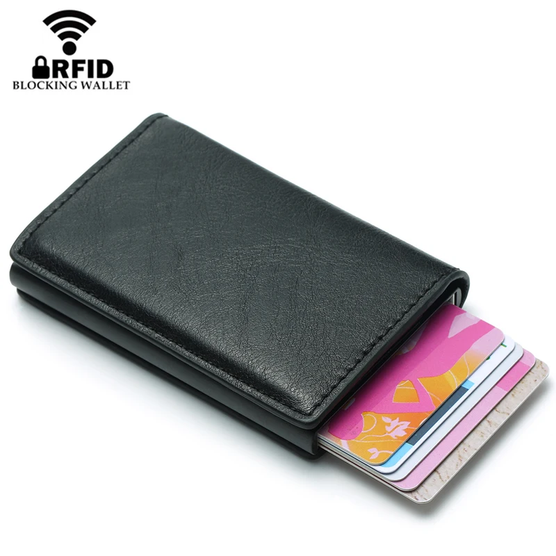 Мужской Rfid ультратонкий держатель для карт мужской кошелек винтажный деловой