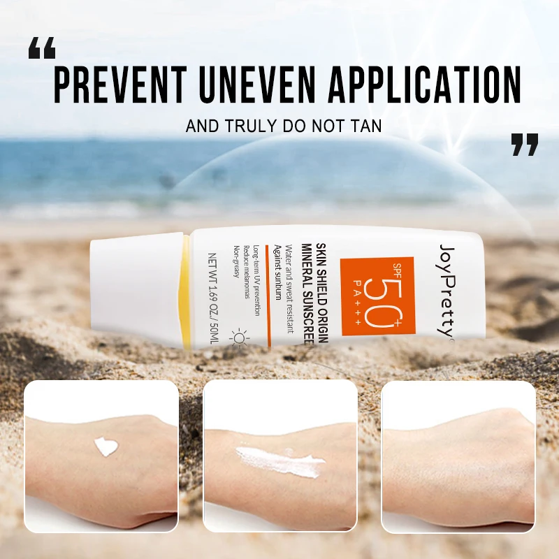 

JoyPretty 50ml UV Sunscreen Cream Resistant Sunburn Water Sweat Protection for Beach Sport Reduce Melanomas Non greasy Body Care