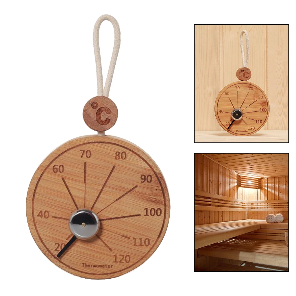 

Round Sauna Thermometer Hygrometer Meter Hanging for Sauna Room Accessories