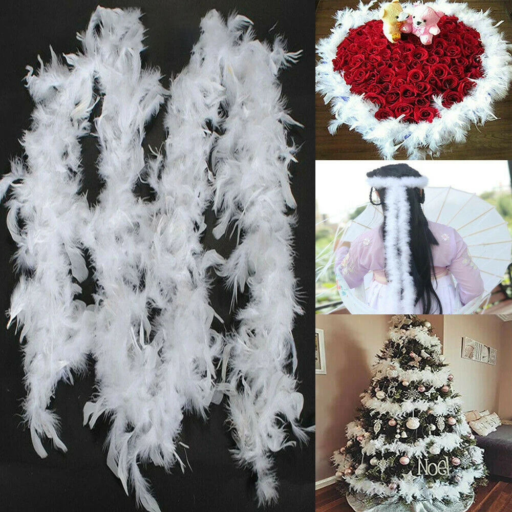 5 шт. лента с белыми перьями для рождественской елки 2 м | Дом и сад
