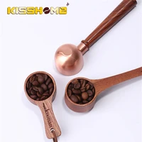 1pcs natural wood coffee beans spoons scoop for coffee tea small sugar salt flatware wood spoons tools kitchen supplies