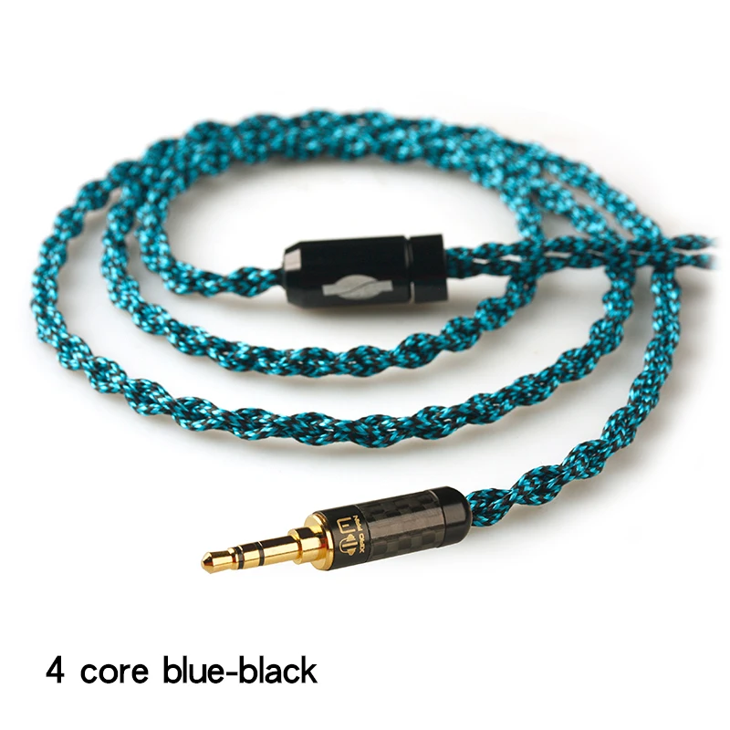 3.5mm PLug Xiaofan ST4 4 ядра посеребренные медные обновления кабель 2,5/3,5/4,4 мм балансный кабель с MMCX/2pin для sony ex1000 ie80s - Цвет: 3.5mm PLug