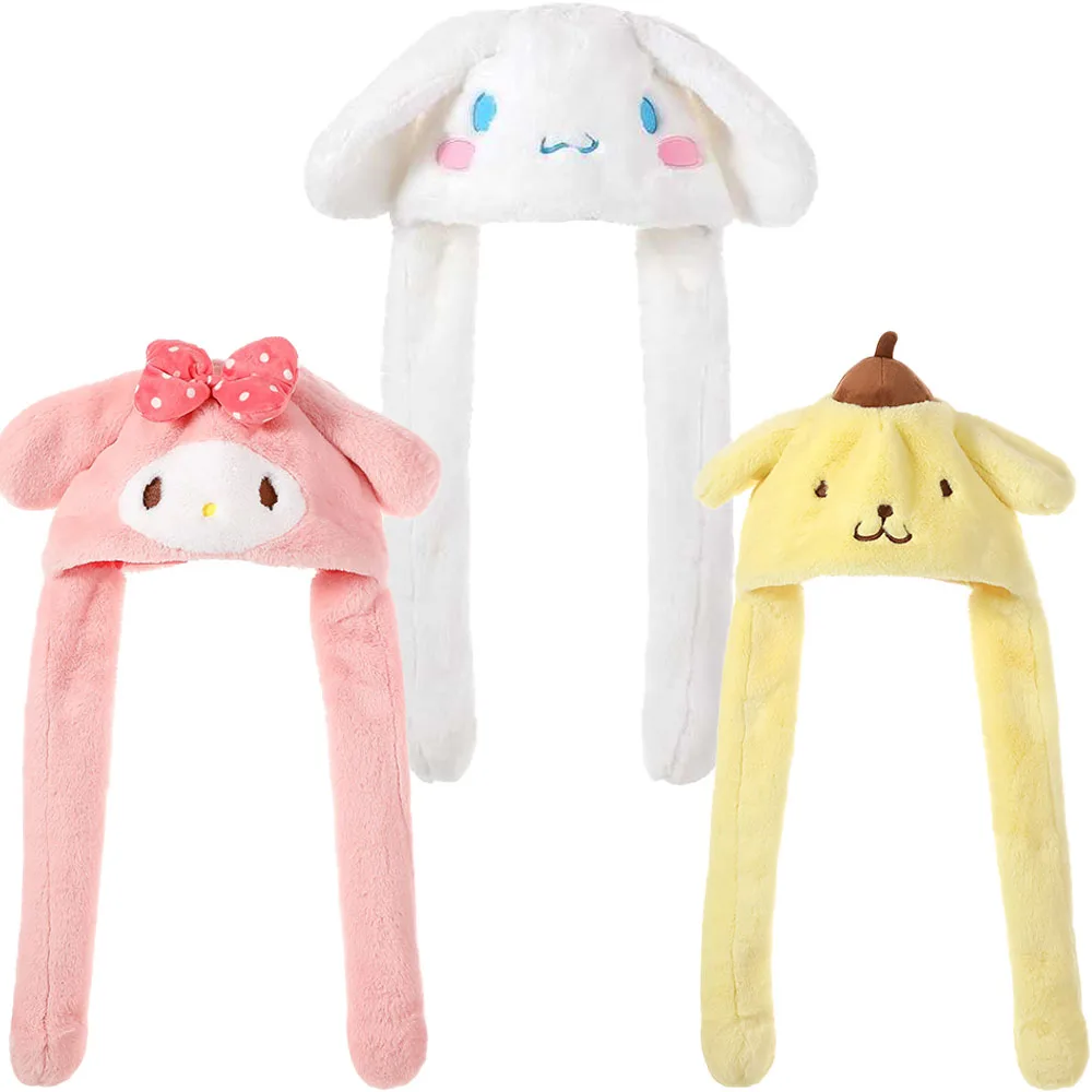 Шапка Sanrio плюшевая женская японская оригинальная Кепка в виде кролика с зажимом