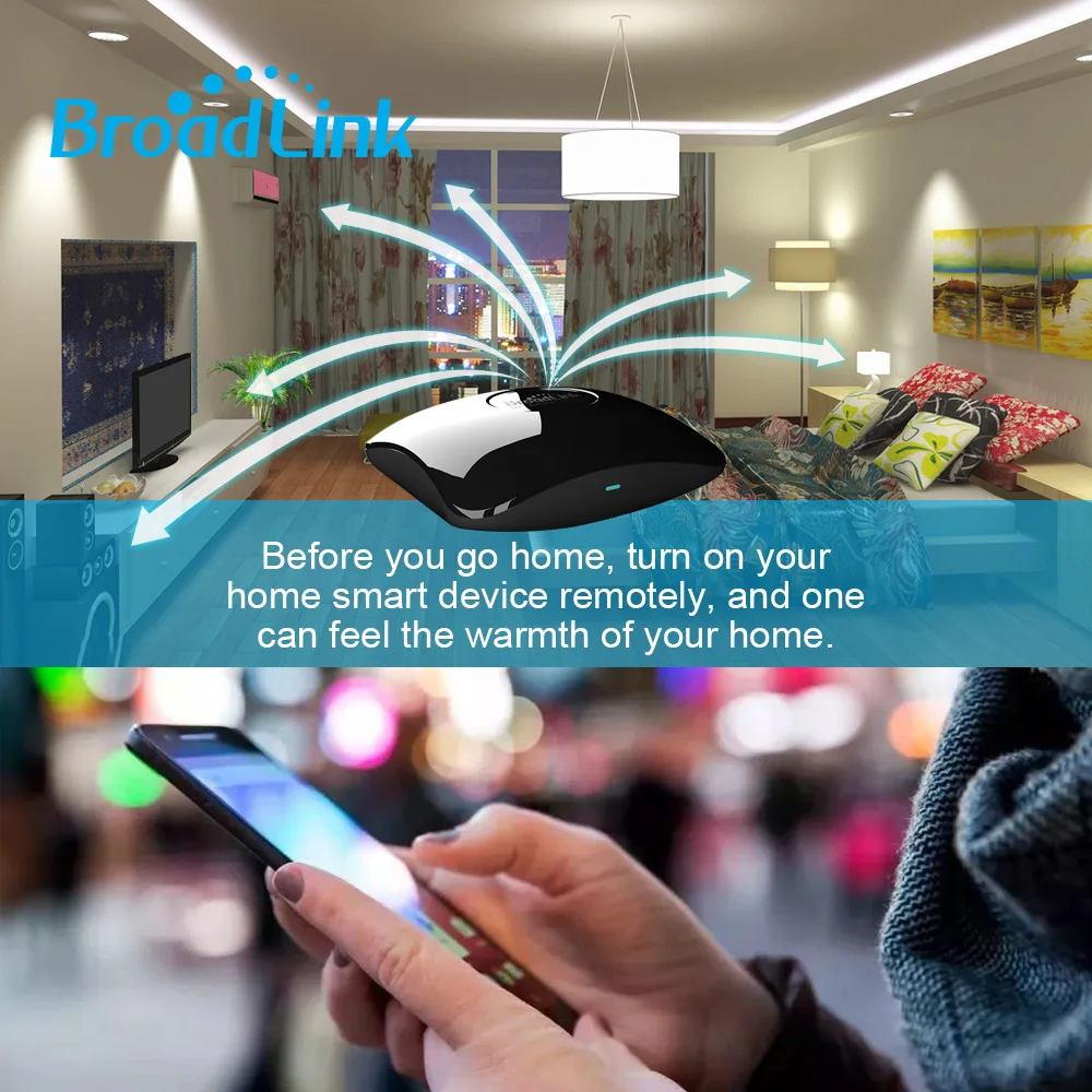 Broadlink RM4pro WI FI ИК + РЧ пульт дистанционного управления &quotумный дом&quot совместимый с