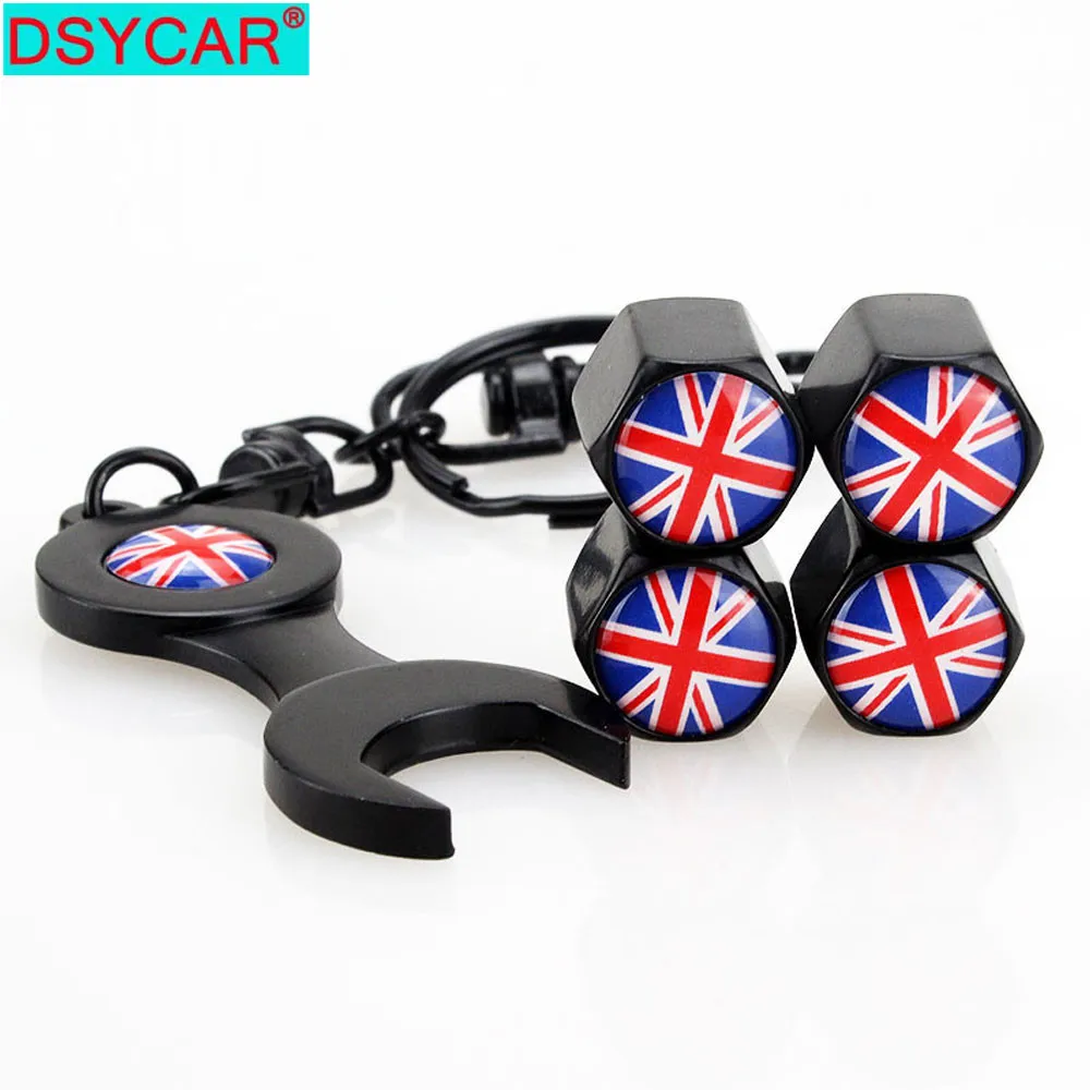 DSYCAR 4 шт./компл. классический флаг Великобритании противоугонное хромированное