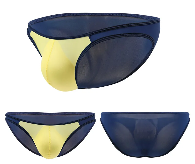 8PCS Men's Briefs U Convex Thin Ice Silk Low Waist  Sexy Bikini Underpants Shorts Underwear Men Sexy Underwear  Hot Sale Pantie