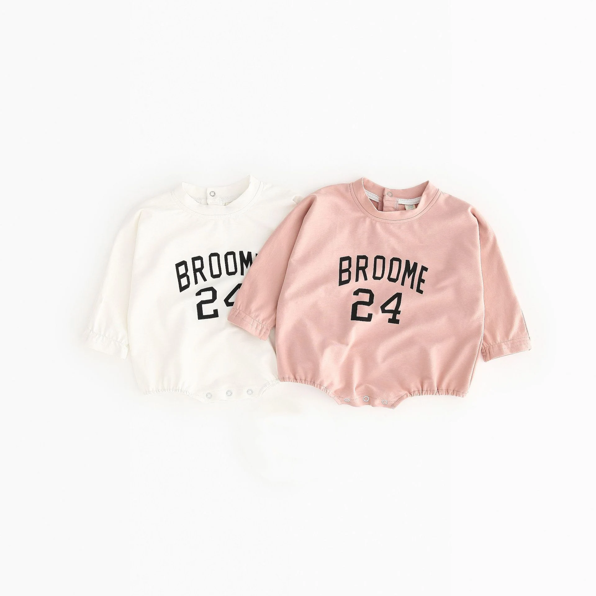 

Unisex Baby Spring Autumn Tops Long Sleeve One Piece Romper Toddler Girl Loose Pink Clothes Number 24 Printed Onesies Jumpsuit