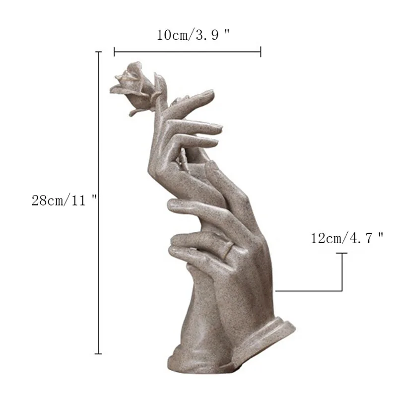 

Home Decoration Accessories Decorative Sculpture Hand In Hand With Rose Gifts Home Decor Furnishings And Decorations