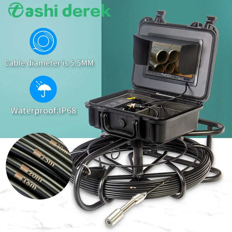 

1200TVL 1080P Pipe Inspection Camera Drain Sewer Pipe Pipeline System Industrial Endoscope Borescope Camera Sewer Detection