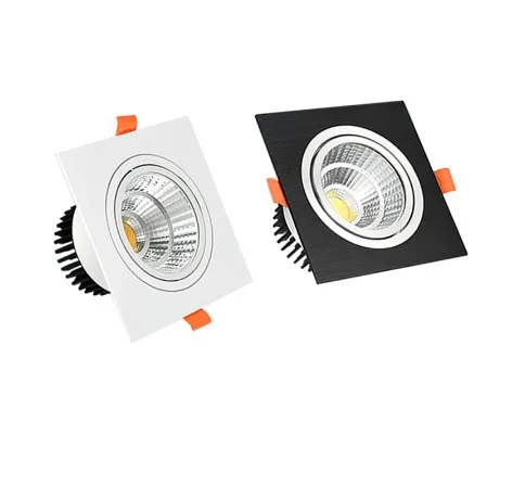 Квадратный cob Диммируемый светодиодный светильник потолочный Точечный 5 Вт 7 9 12