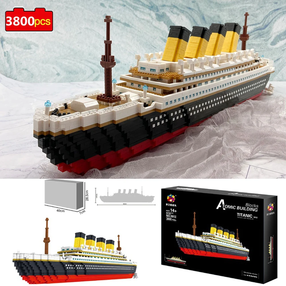 

3800 шт., Детский конструктор «Титаник»