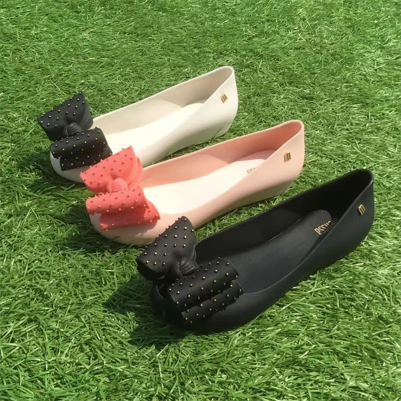 

Women Melissa Summer Sandals 2021 New Adult Jelly Shoes Women Casual Flat Fashion Butterfly-knot Melissa Sandals For Lady 35-39