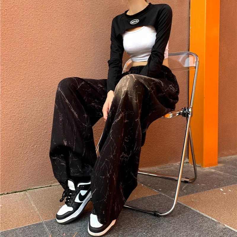 

Casual Autumn Loose Straight Korean Style Trendy Pants High Street Ins Tide Wide-leg Trousers Women Y2k Pants