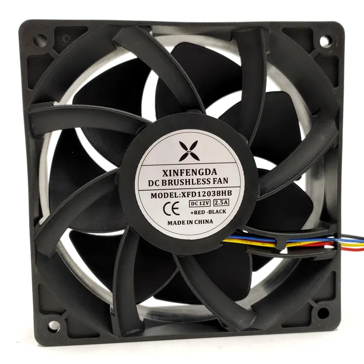 

XINFENGDA XFD12038HB 12038 DC 12V 2.5A Max Airflow Rate Pressurized Cooling Fan